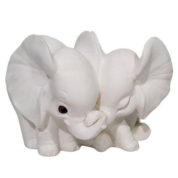 Vintage White Elephants Fine Bone China Designed by Freeman for GG George Good - Picture 1 of 5